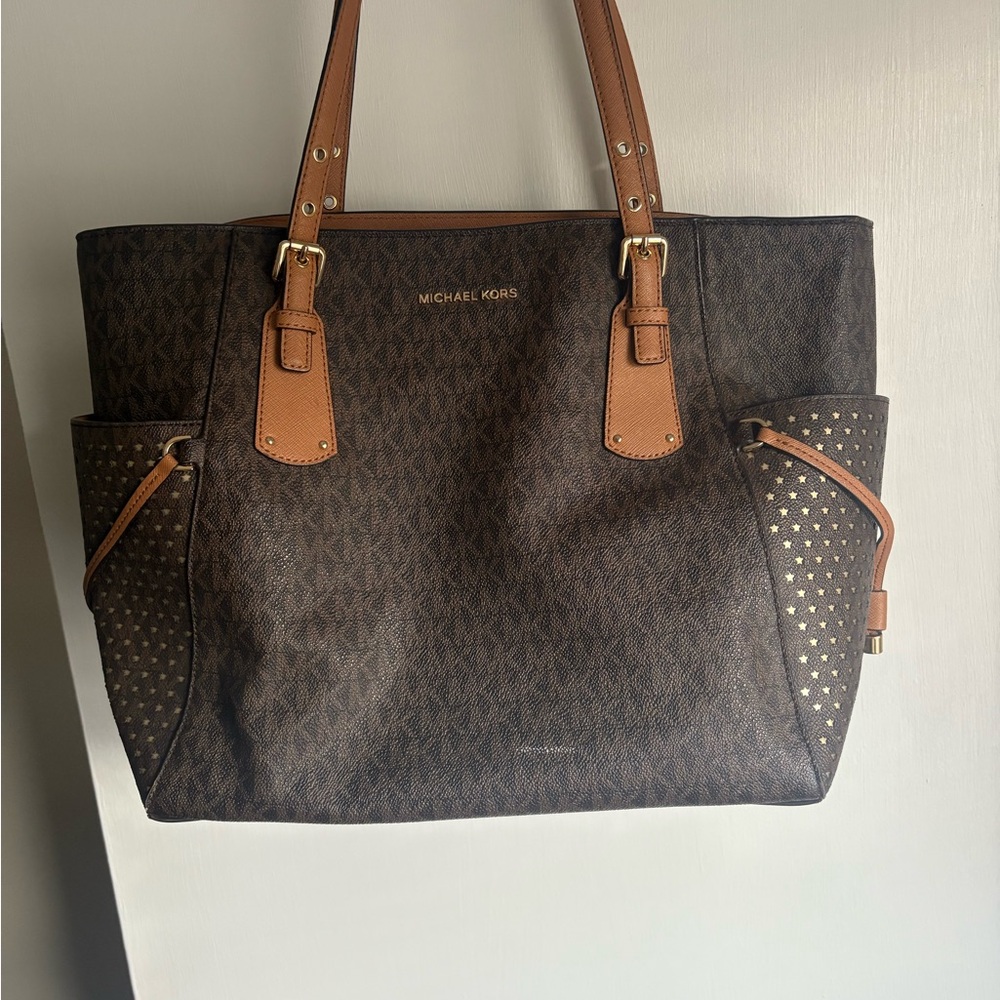 Michael Kors Limited Edition Dark Brown with studs on pockets